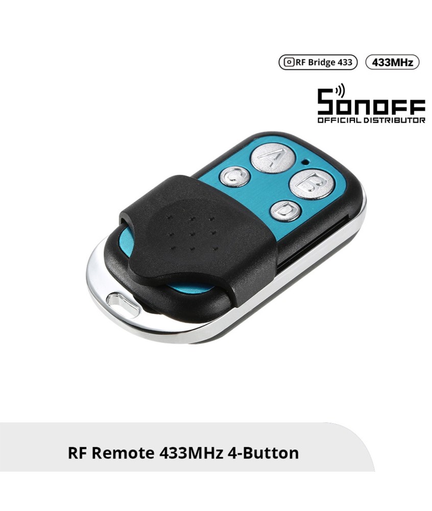 GloboStar® 80042 SONOFF 433-REMOTE-R2 - RF 433MHz Remote Controller 4 Button-Key with Battery
